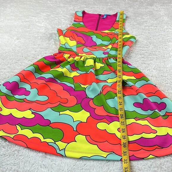 L'amour Nanette Lapore neon clouds fit and flare dress, size small - Picture 4 of 9